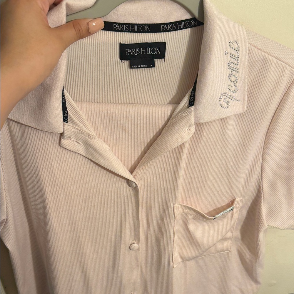 Paris Hilton Pink Pajama Top